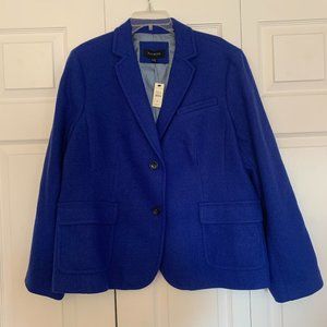 NWT Talbots Blue Wool Blazer, Size 20